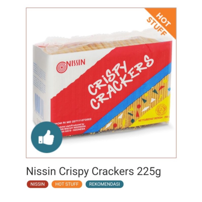 

Nissin Crispy Crackers 225gr