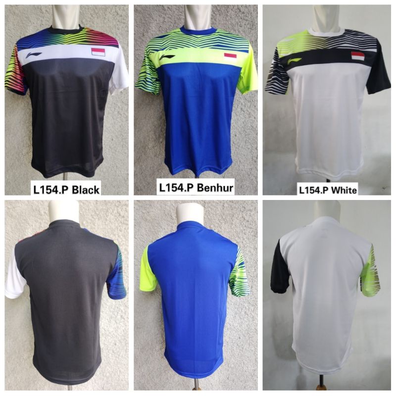 Baju Badminton / Kaos Atasan Bulutangkis L154 Polos