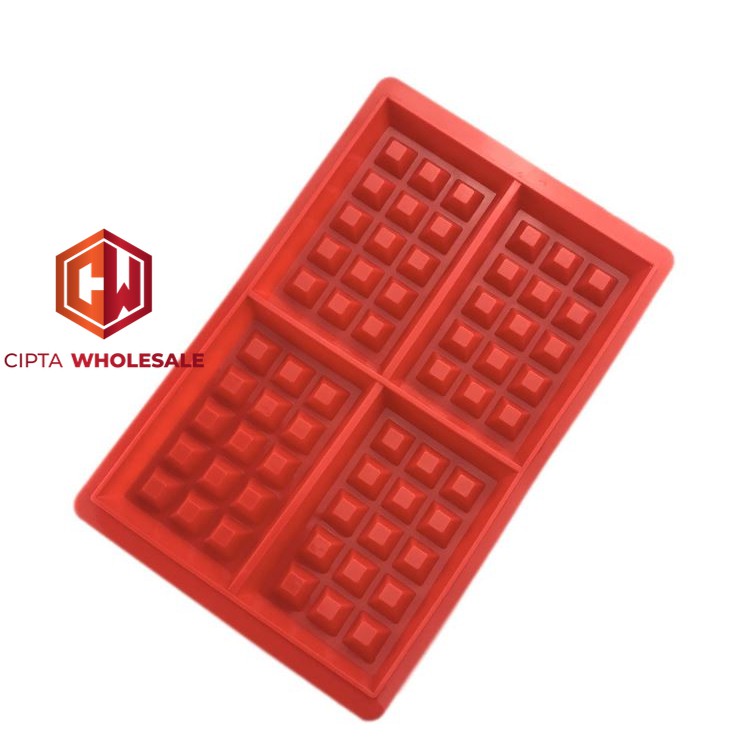 Loyang Silicone Waffle Cetakan Waffle Non-Stick Baking Mould