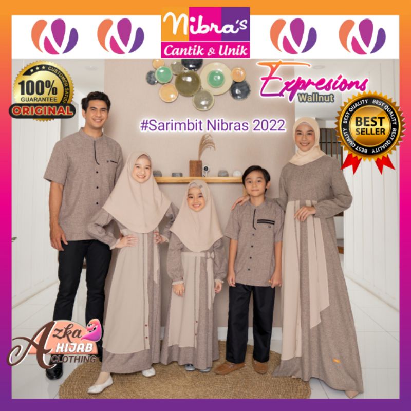 SARIMBIT EXPRESSION WALNUT SARIMBIT NIBRAS TERBARU LEBARAN 2022 / BAJU SARIMBIT KELUARGA 2022 / BAJU