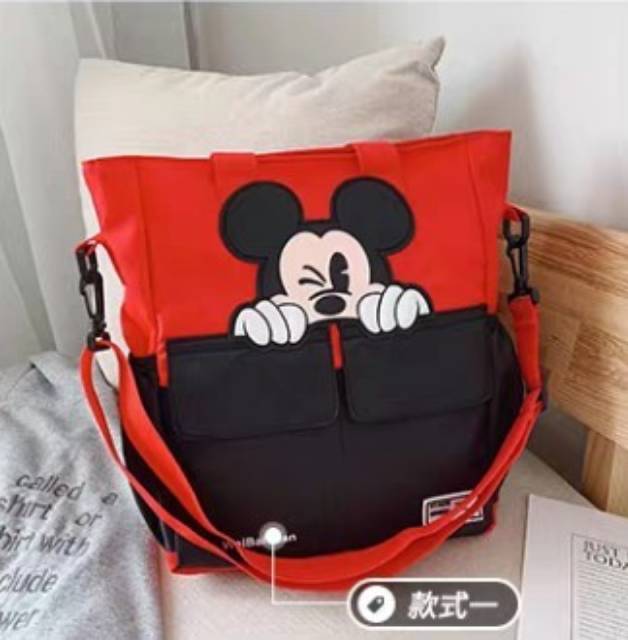 TOTE BAG MICKEY POCKET ADA TALI PANJANG NIQABIS TAS MURAH TAS FASHION TAS IMPORT LOOKALIKE