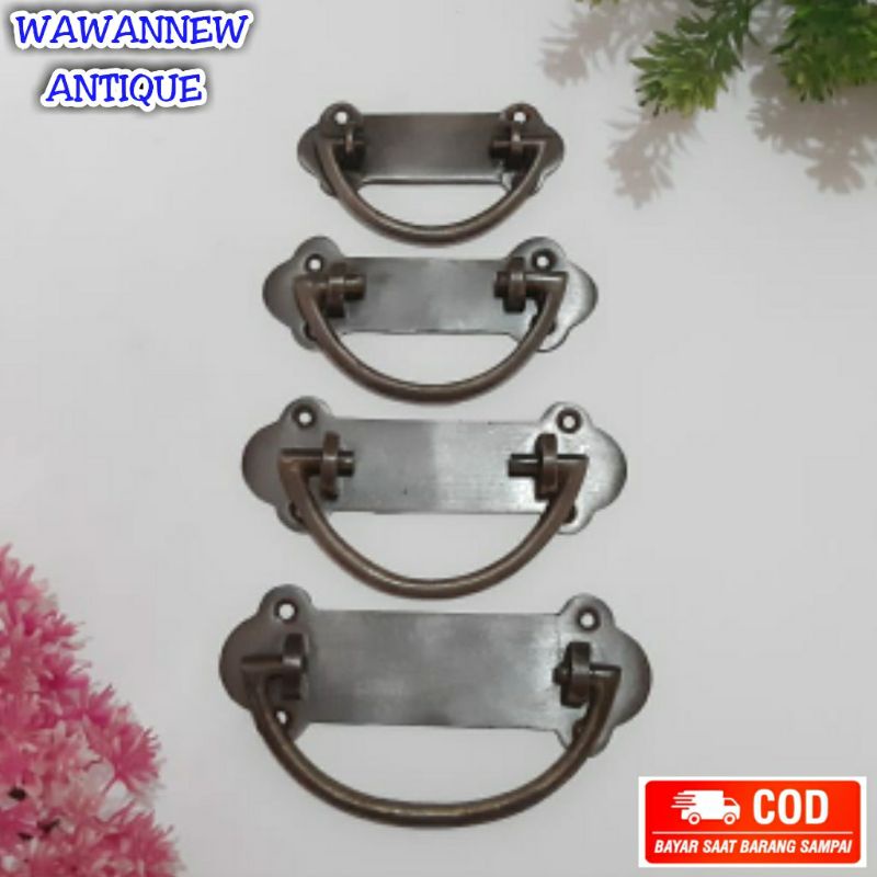 Handle / Tarikan Laci Lemari Jendela Pintu Rumah Kitchen Set Kuningan Antik 12cm