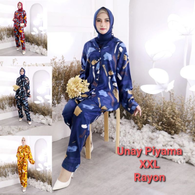 JOSJOLI_STORE/Piyama PP CP HP Unay/Piyama Tie Dye Kekinian Wanita Dewasa XXL LD 120CM