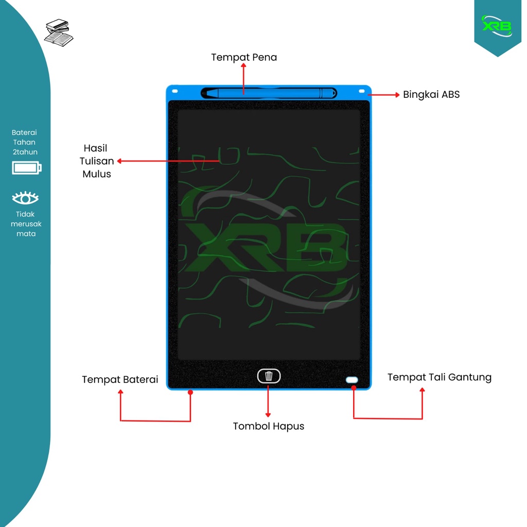 Papan Tulis Hapus Anak Writing Tablet LCD 8,5&quot; Tablet Menggambar Edukasi Lcd Anak Papan Tulis Anak 8,5&quot;