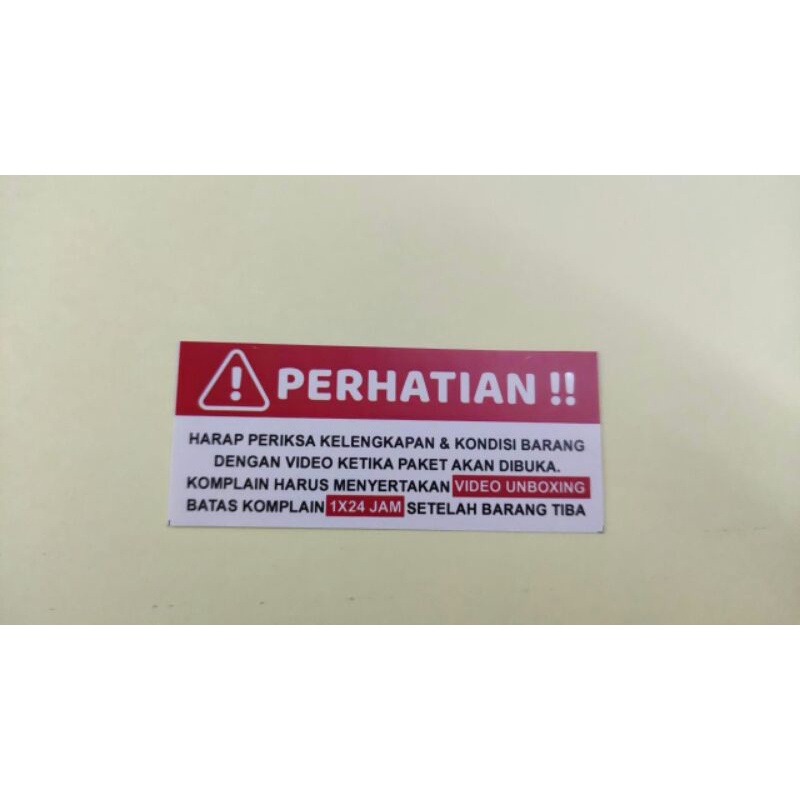 

sticker perhatian video unboxing 55 pcs