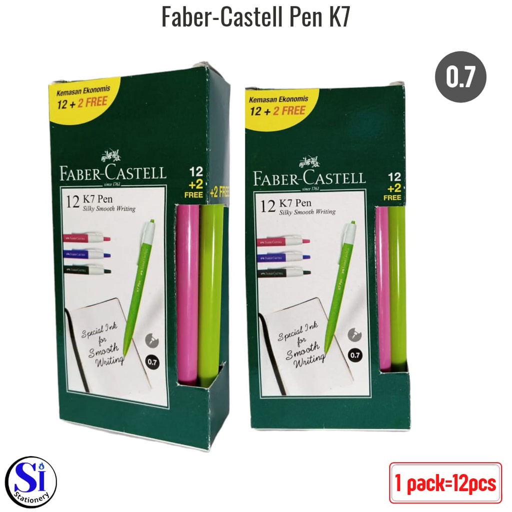 

Pulpen K7 Faber Castell 0.7 mm Black Harga Per Lusin