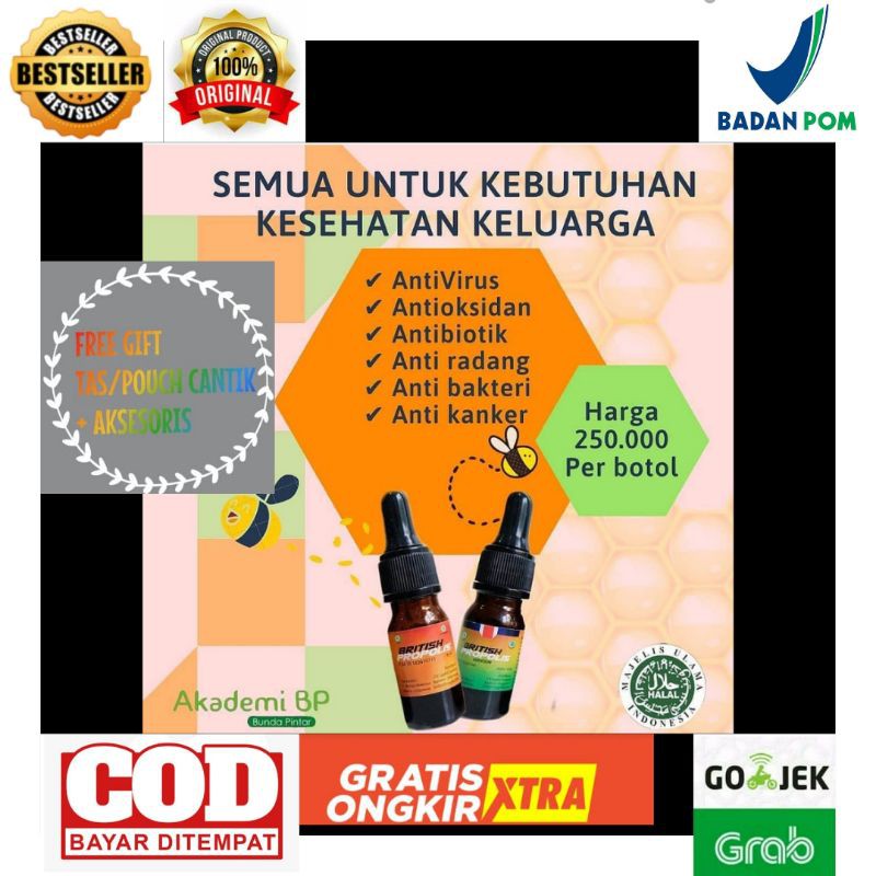 BRITISH PROPOLIS 100% ASLI/DISTRIBUTOR BRITISH PROPOLIS/SUPLEMEN KESEHATAN KELUARGA/IMUNITAS