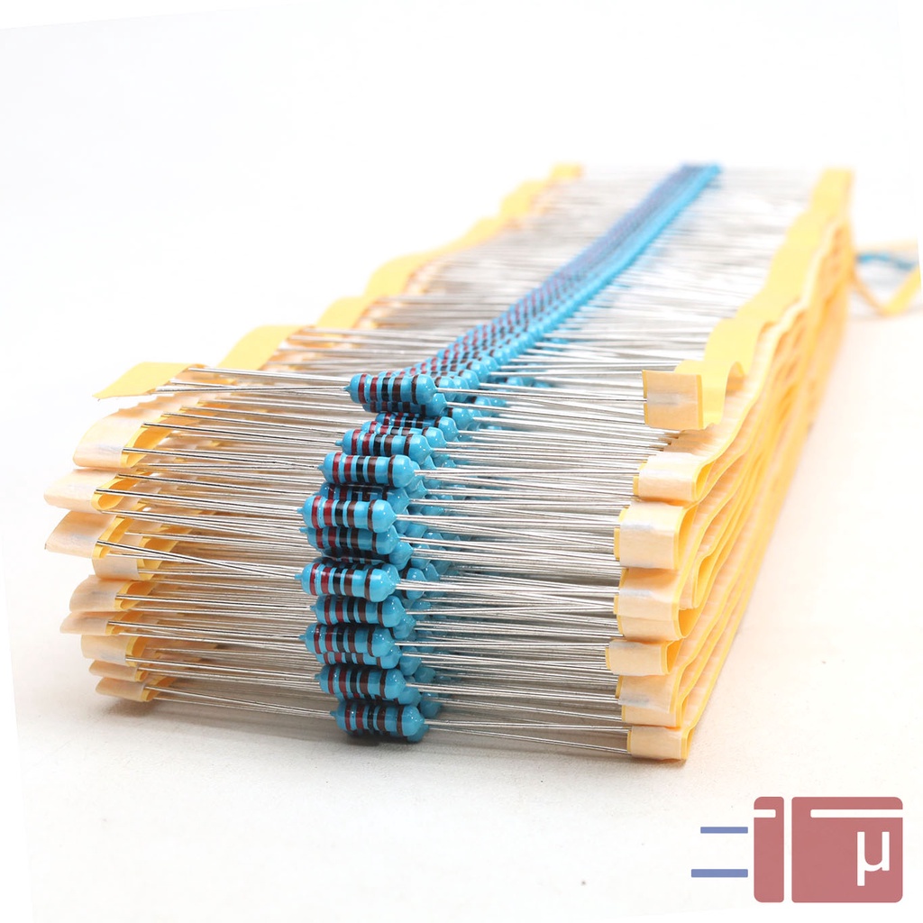 x10 Resistor 2K2 2.2K 1/2W Metal Film 1% Taiwan Kaki Tembaga