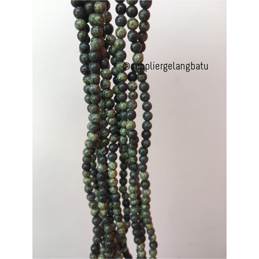 Black Jade 4mm magnetic bahan gelang kalung kesehatan premium akik craft fashion aksesoris supplier