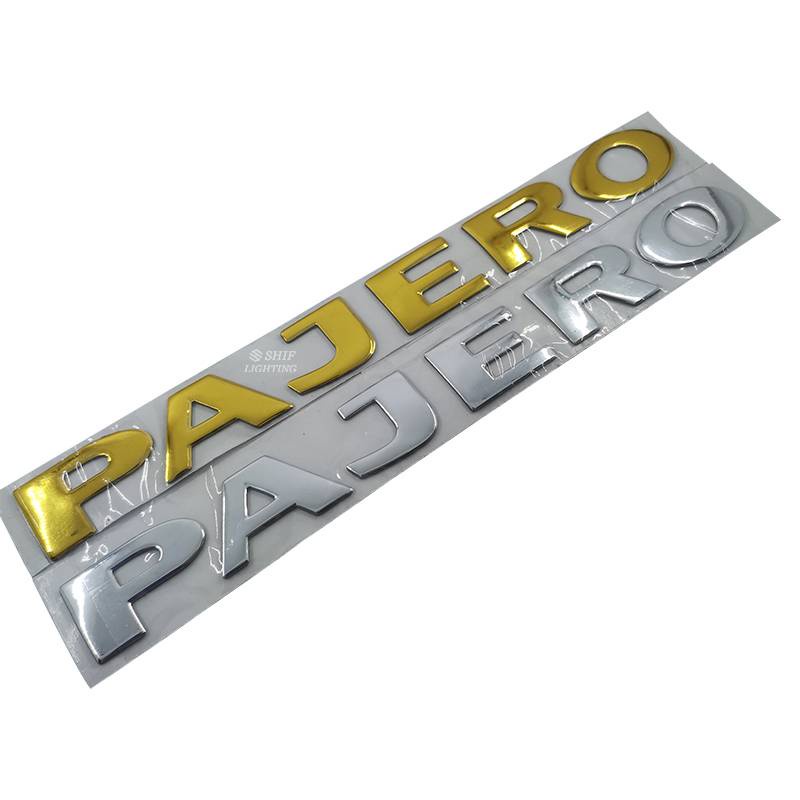 1 x ABS PAJERO Letter Car Auto Emblem Badge Sticker Decal Replacement for PAJERO Sport