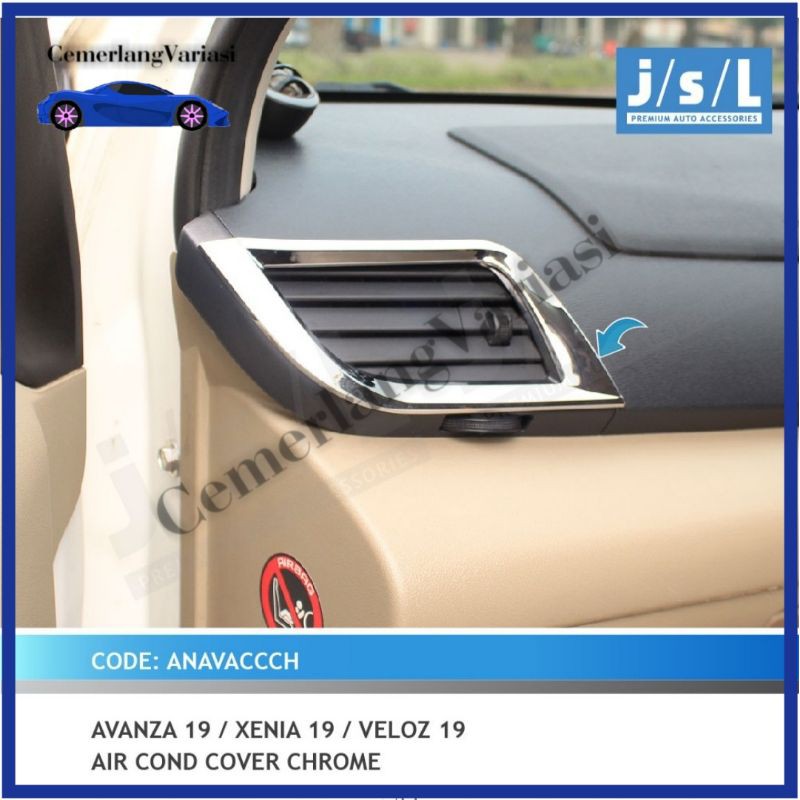 Cover Ring AC ALL NEW AVANZA XENIA VELOZ Chrome JSL
