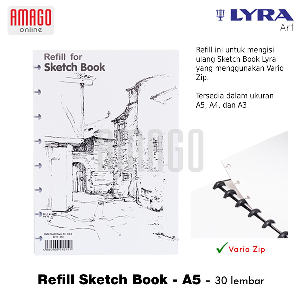 LYRA Refill Sketch Book A5 W/ 30 Pages - 9211250