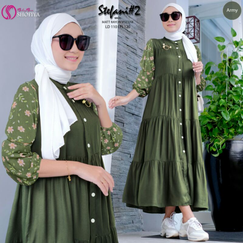 AGATA  &amp; VIONA, SAFIGA,, STEFANI Midi Dress Ori by Shofiya]4