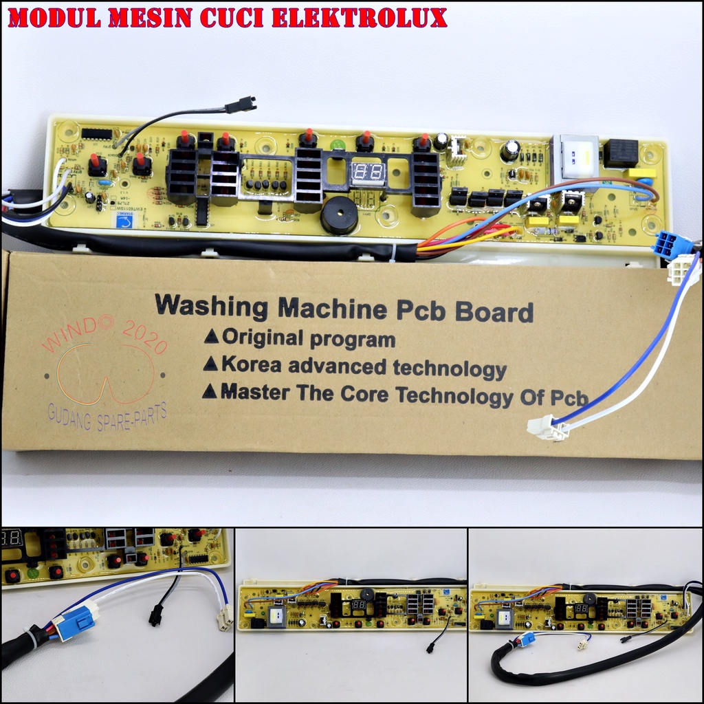 MODUL PCB MESIN CUCI ELEKTROLUX | TYPE EWT704S / EWT7042S / EWT854 | CODE PART ZTL75