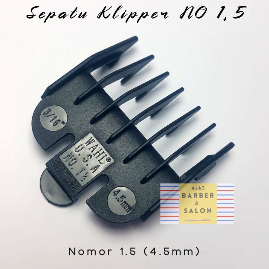 Sepatu Clipper wahl ukuran 1.5 mm (no 0.5 ) dan 3 mm (no 1) (PLASTIK isi 2)