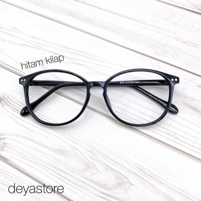 R46Yfg- Frame Kacamata Minus Tom Ford 8108 Pria Wanita Hitam Kilap - Hitam Kilap Dc57F7-