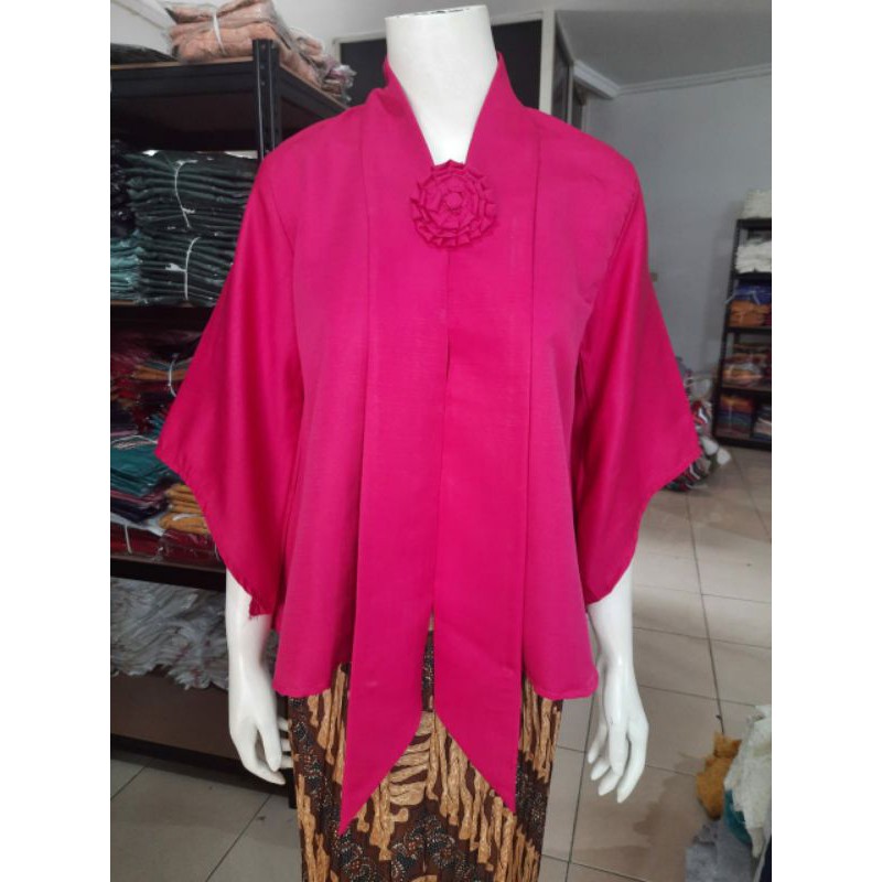 Kebaya Floy KIMONO BALOTELLI std-jumbo KeroncongBusana-Pink Fanta