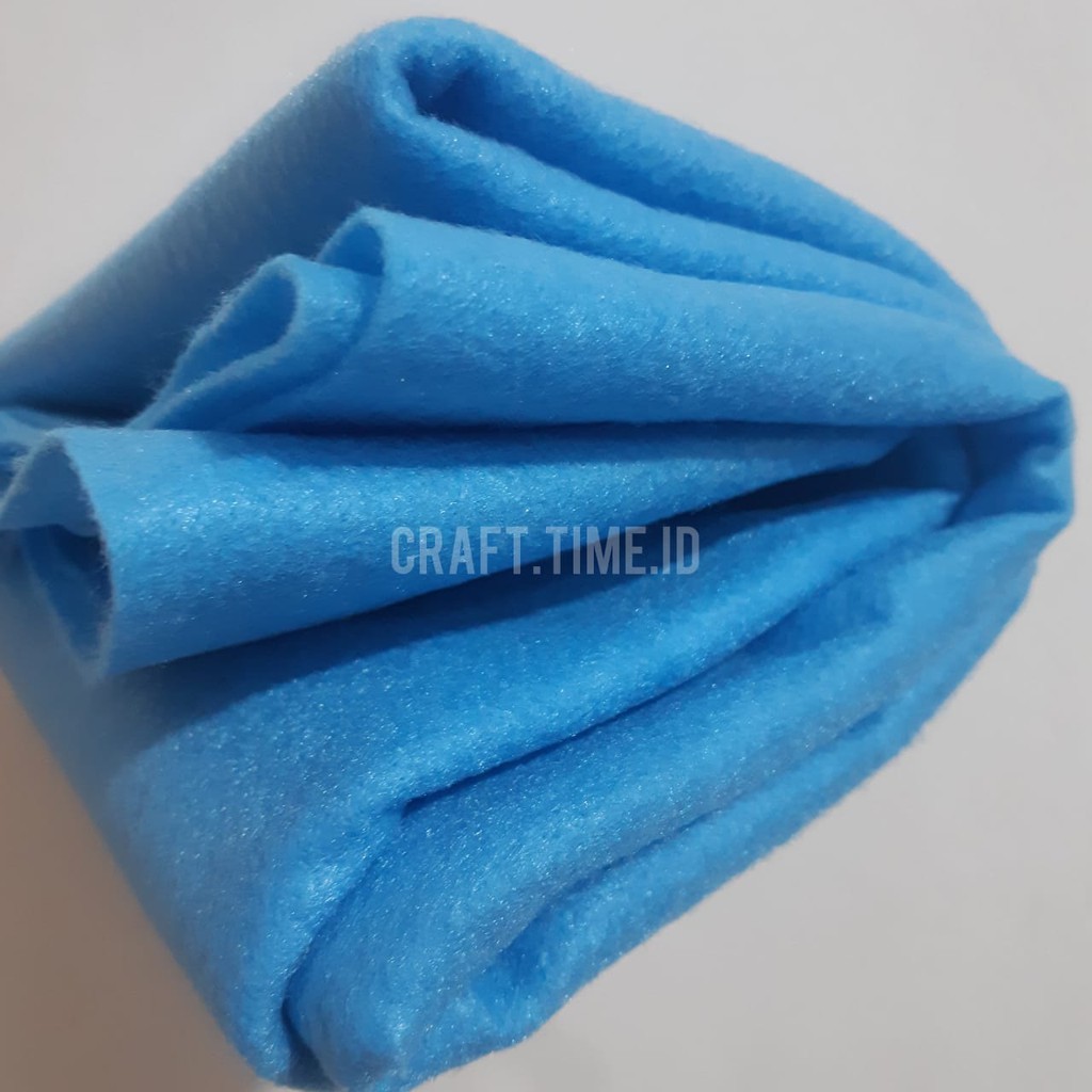 KAIN FLANEL / FELT IMPOR TEBAL 1 METER-SKY BLUE