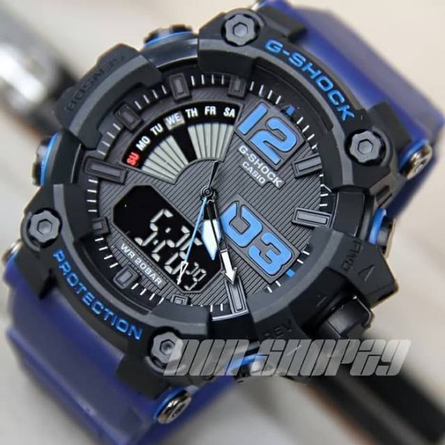 Jam Tangan Casio Fashion Pria Gshock 1802 Water Resist - Hitam tali Biru