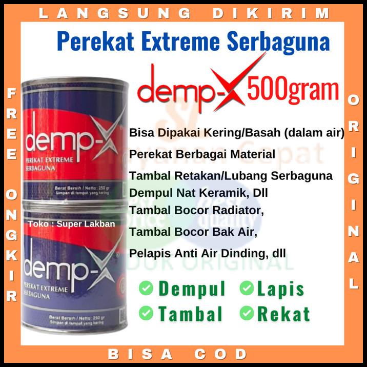 Lem Epoxy Anti Bocor Demp-X 500G Merekat Dalam Air Kolam Ikan - Renang