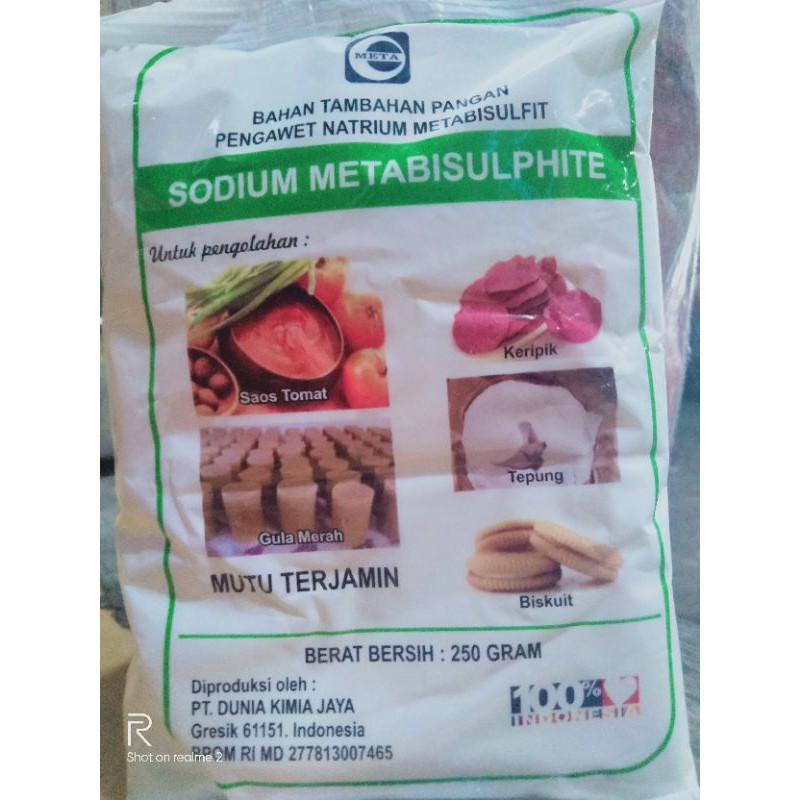 

SODIUM METABISULPHITE /sodium metabisulpit /Sodium metabisulfit best quality/metabisulfite 250grm - Agen Herbal