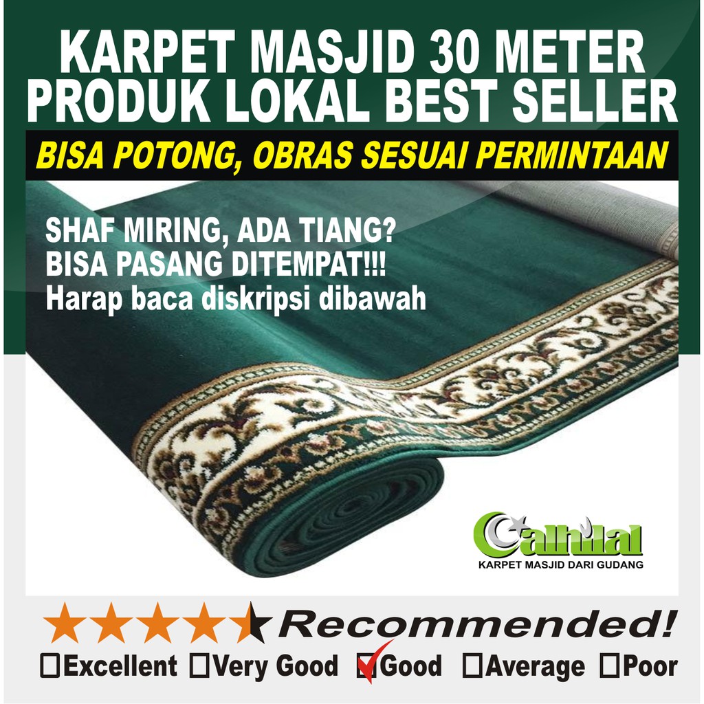 Karpet Masjid Roll 30 Meter Lumayan Agak Tebal - LLRK