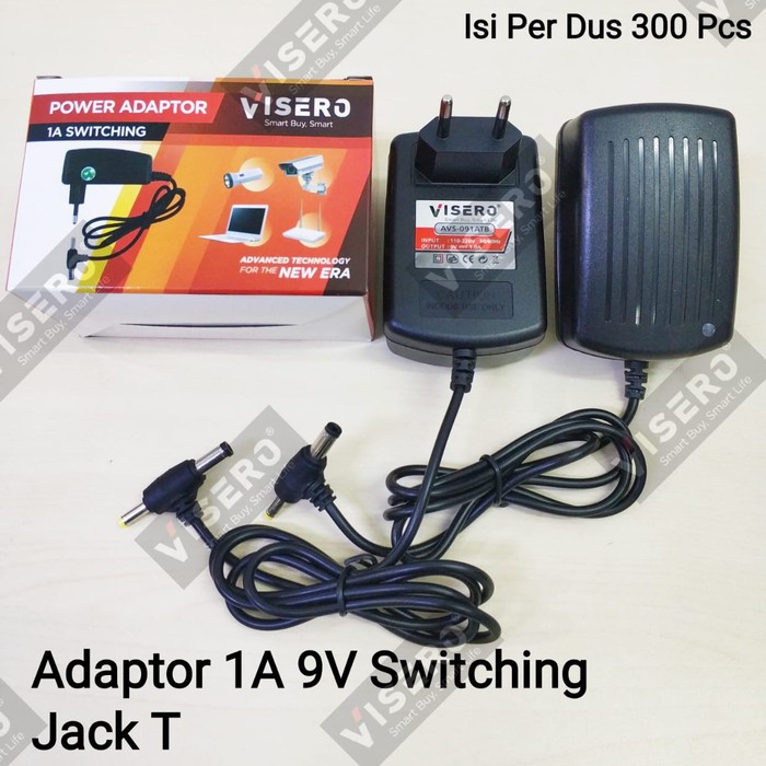 Adaptor 1A 9V Switching Jack T Visero