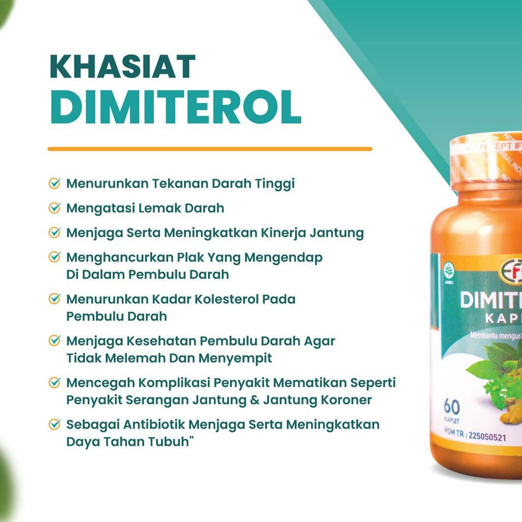 Kaplet DIMITEROL ORIGINAL Atasi Kolesterol Tinggi Lemat Darah Trigliserida Kolestrol Alami Original