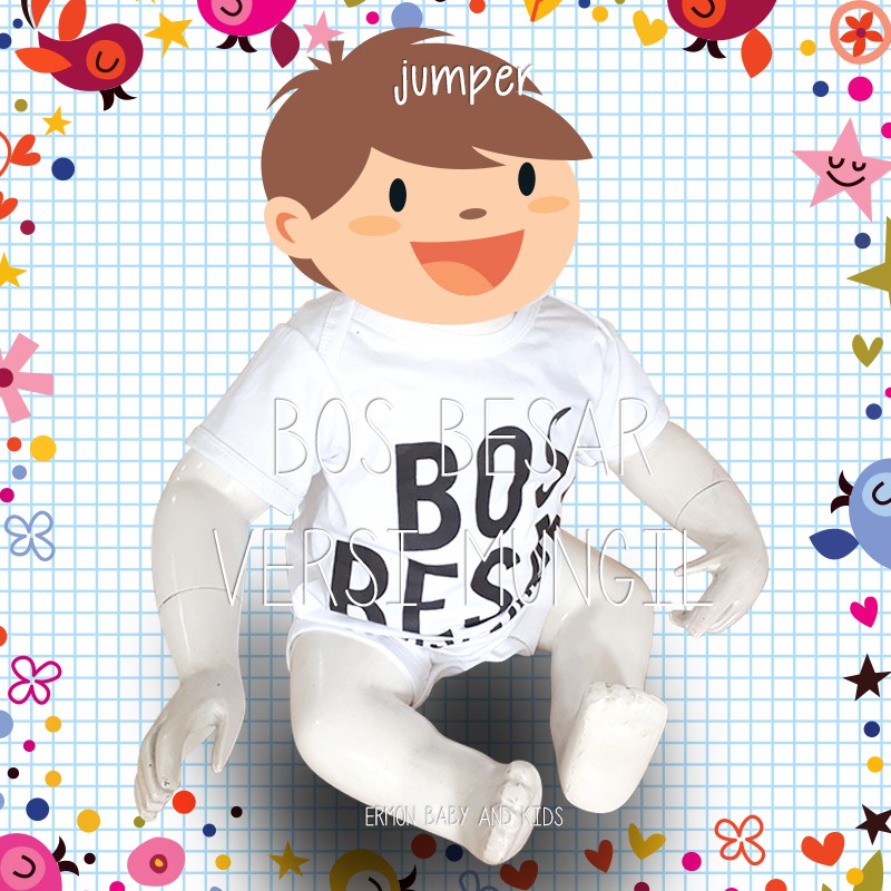 baju bayi jumper bayi lucu model bos besar