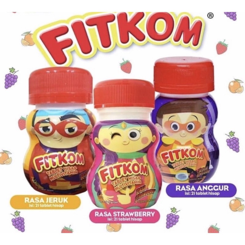 Fitkom tablet hisap 21 tablet ( multivitamin hisap anak )