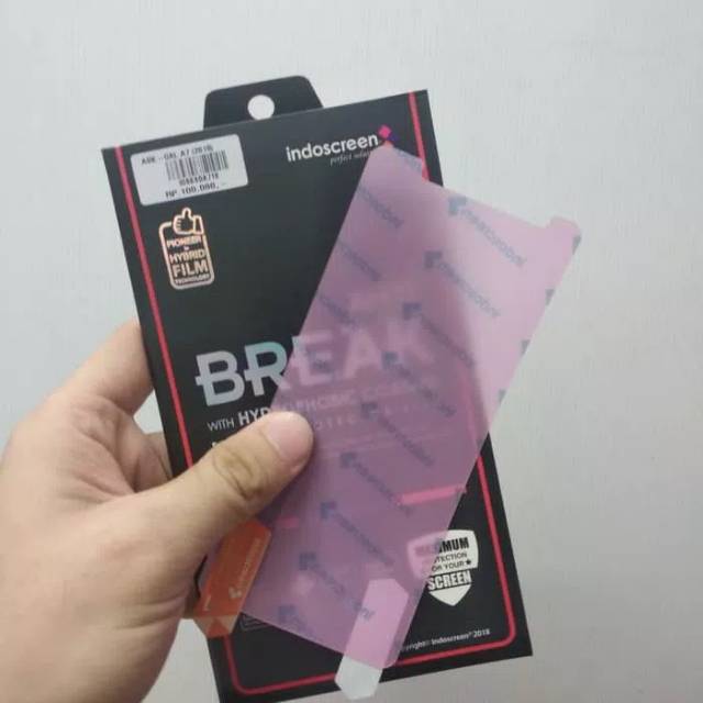 Indoscreen Samsung A7 2018 Anti Break gores screen guard protector