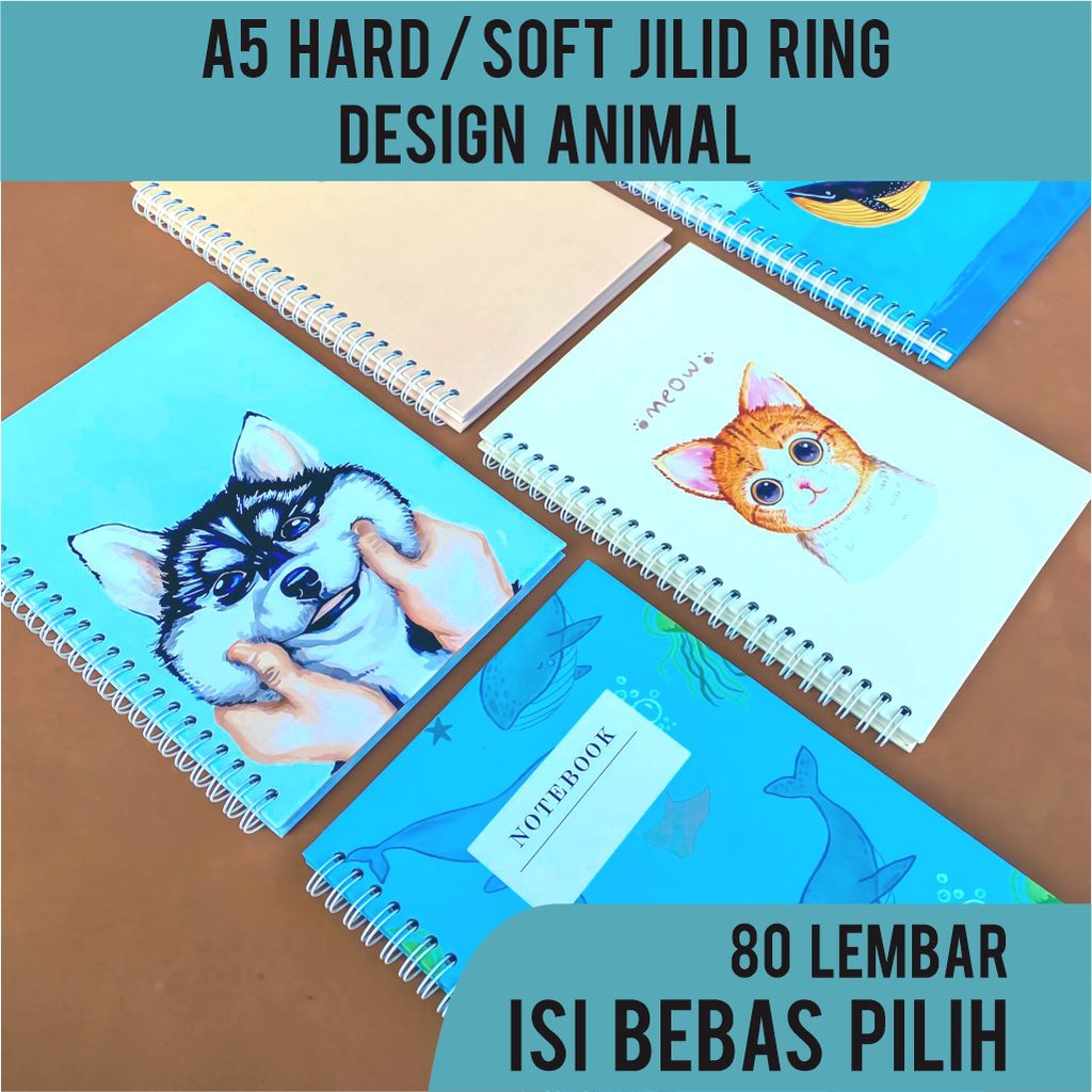 

Notes Jilid Ring Spiral Isi Bebas Pilih A5 50 Lembar Hardcover Softcover | Buku Jurnal Agenda Desain Animal