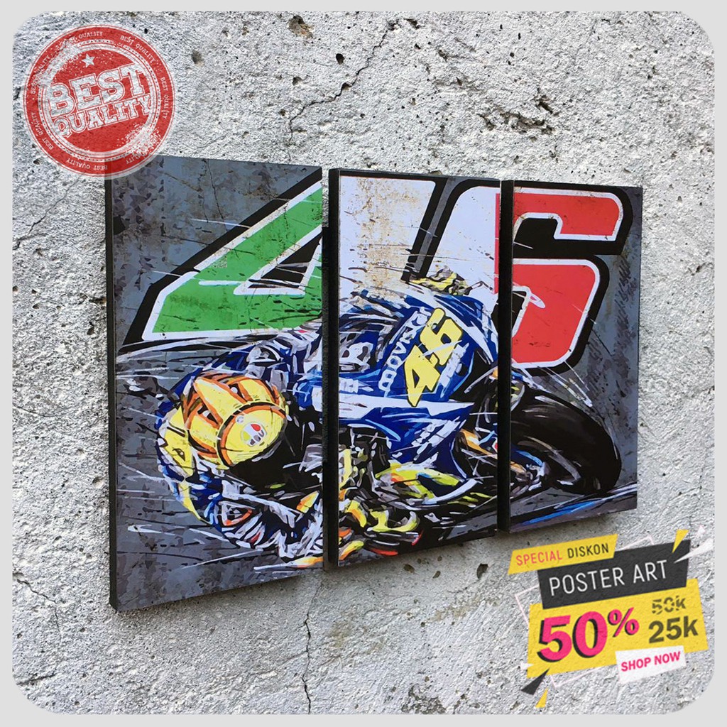 Hiasan dinding - Pajangan dinding - Poster GP Rossi - Dekorasi dinding - walldecor - 091975FHZ