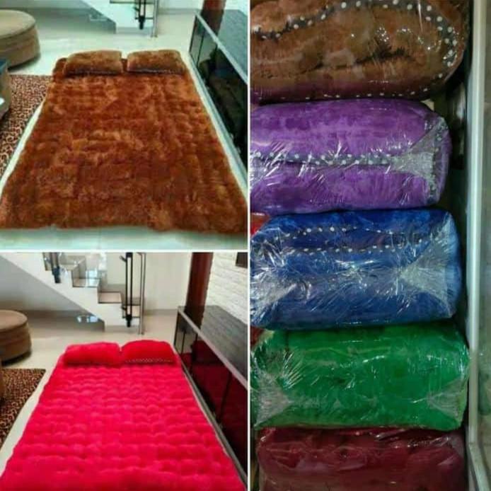 KASUR CIMOL BULU KARPET KASUR RASFUR 180 X 120