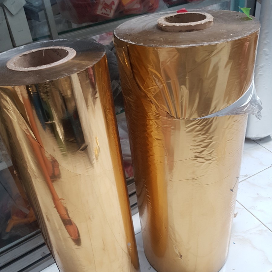 

1 KG Plastik Kado Emas Gold Bahan Kaligrafi - Harga Untuk Lembaran Potong Roll