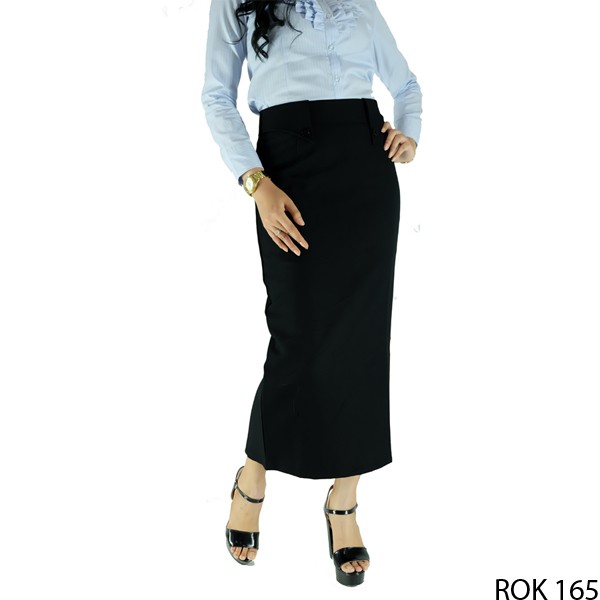 Rok Formal Wanita Katun Hitam – ROK 165