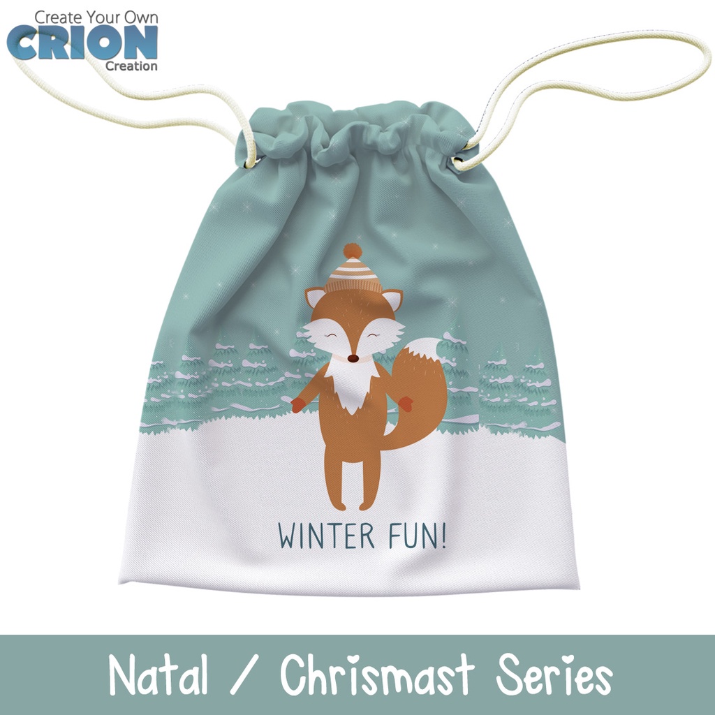 Full Print Pouch Serut Natal / Chrismast Series - Request Nama - By Crion