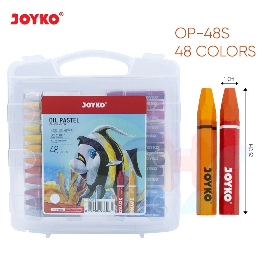 

Crayon Krayon Minyak Oil Pastel Joyko OP-48S / 48 Warna