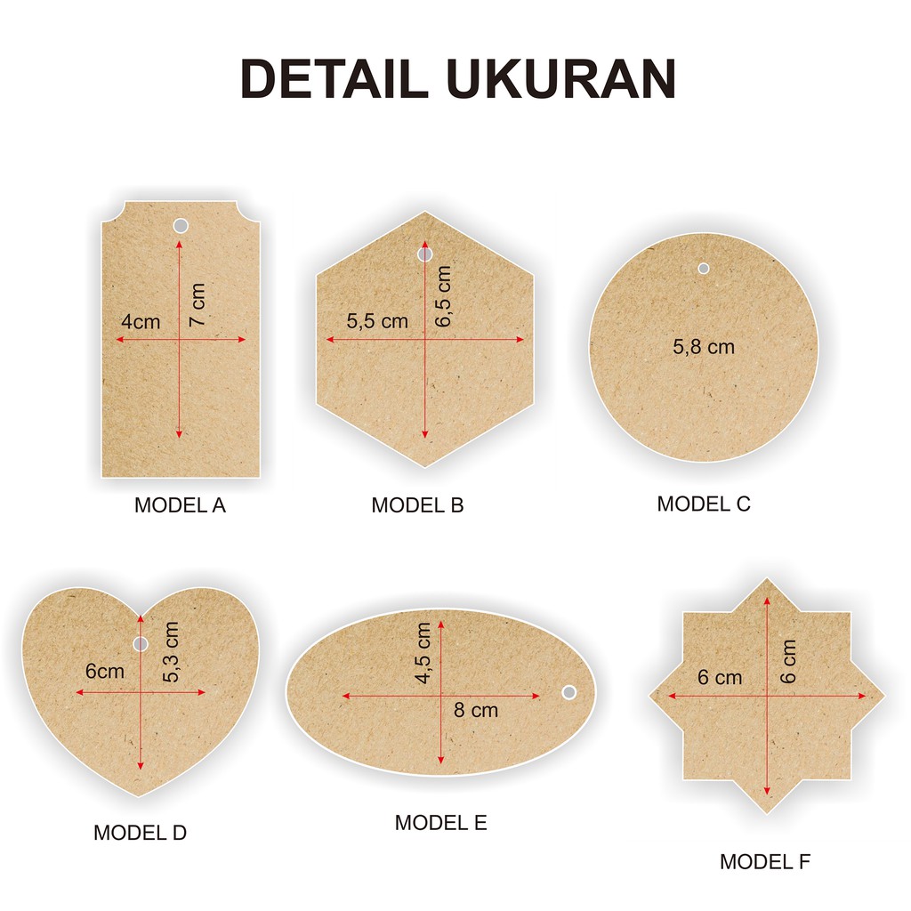 

(HARGA 10 PCS) HANG TAG LABEL BAJU / LABEL SOUVENIR / HANG TAG HAMPERS POLOS CRAFT 270