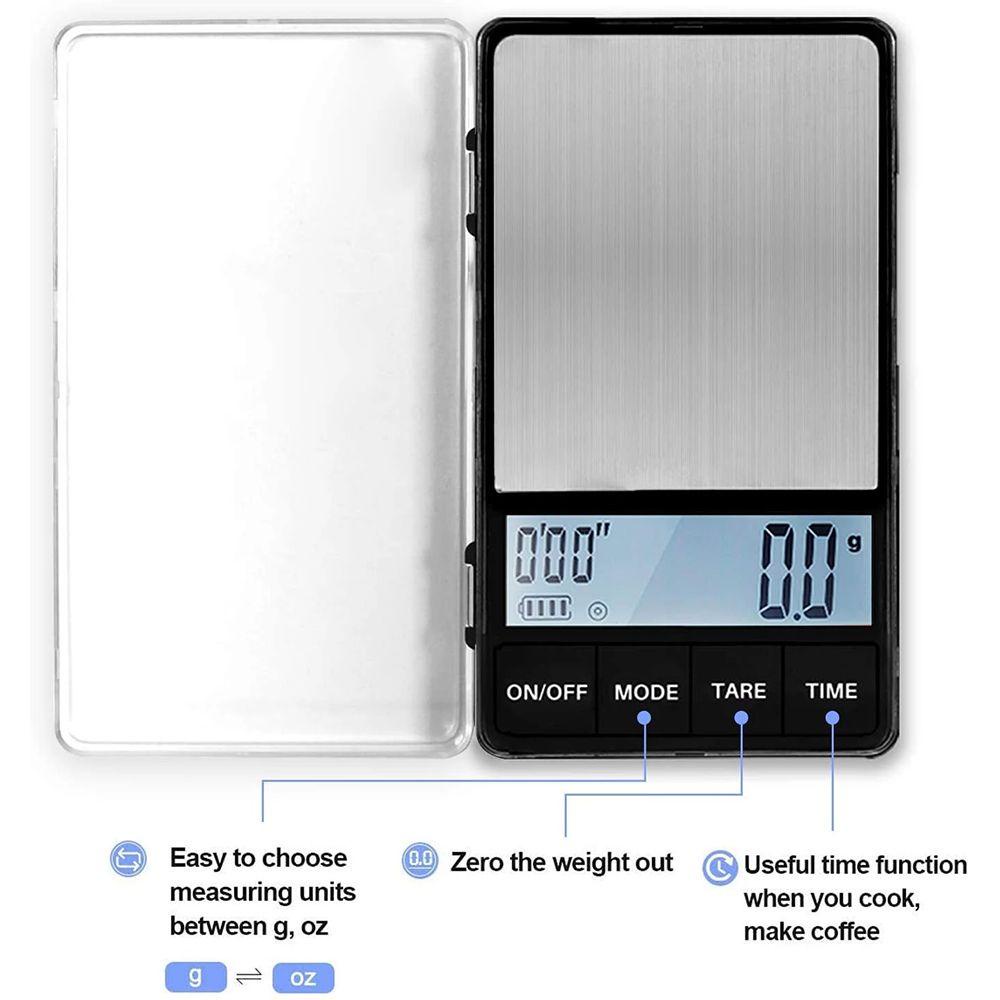 Top Smart Coffee Scale High Precision Dengan Timer Timbangan Elektronik LCD Rumah