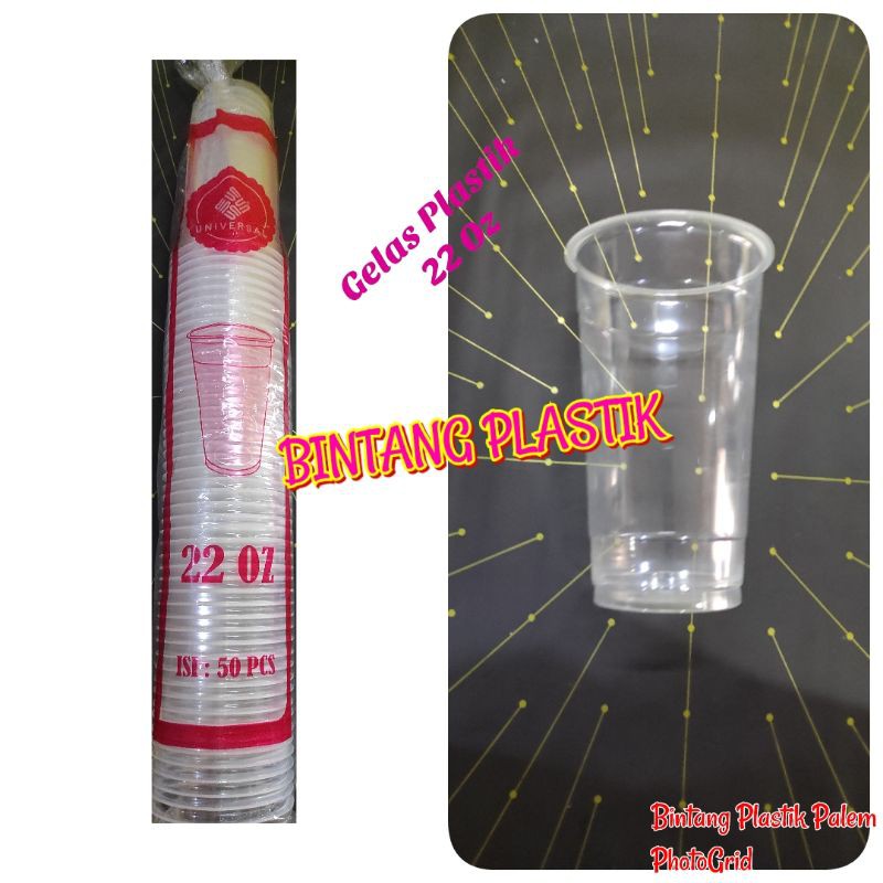 Gelas Plastik Tebal 22Oz Pp Plastik Cup 22Oz tanpa tutup Gelas Plastik 22Oz
