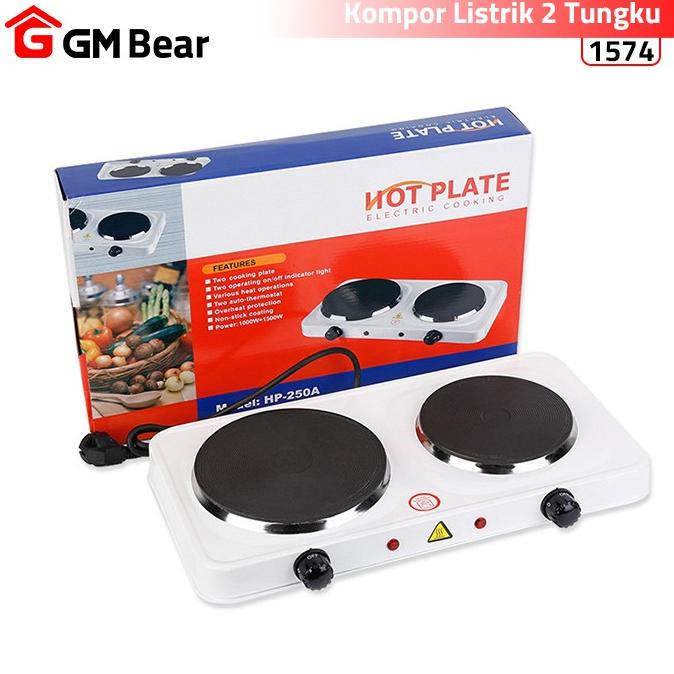 GM Bear Kompor Listrik Dua Tungku 1574 - Double Hot Plate