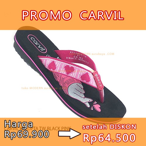 CARVIL KYEOPTA TW BLACK PINK sandal anak casual jepit