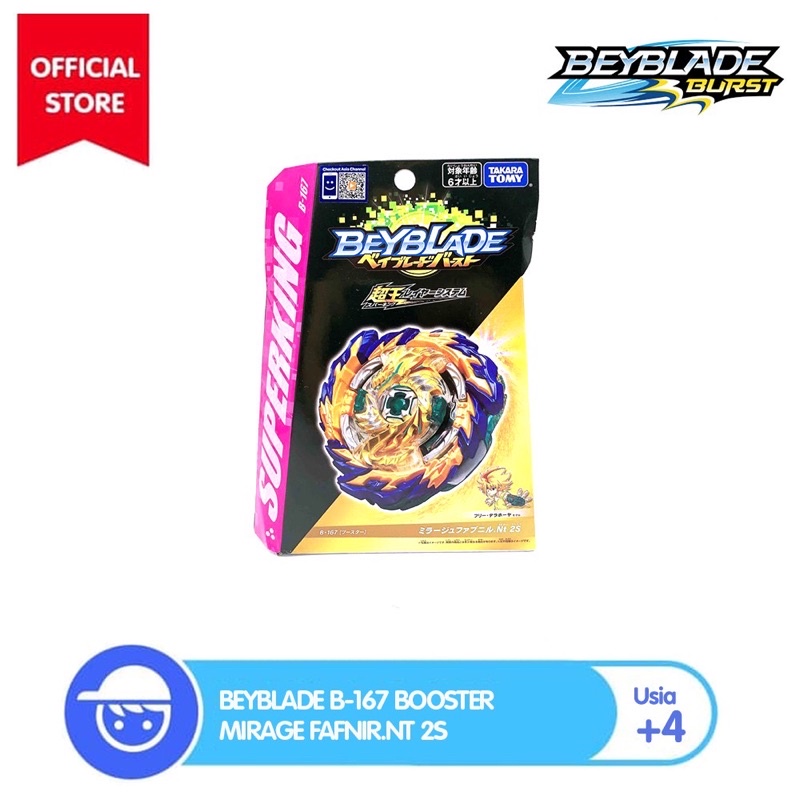 Beyblade Burst Superking B-167 Booster Mirage Fafnir.Nt 2S Takara Tomy