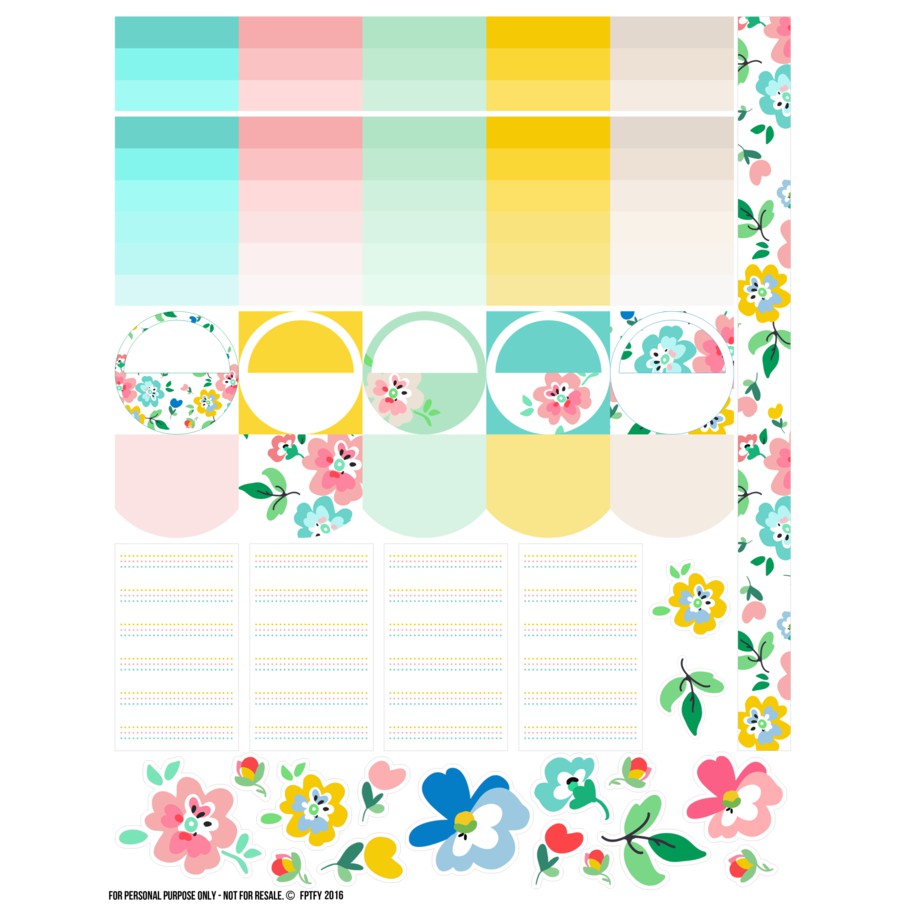 Kertas Planner Addict - Floral Fun Design