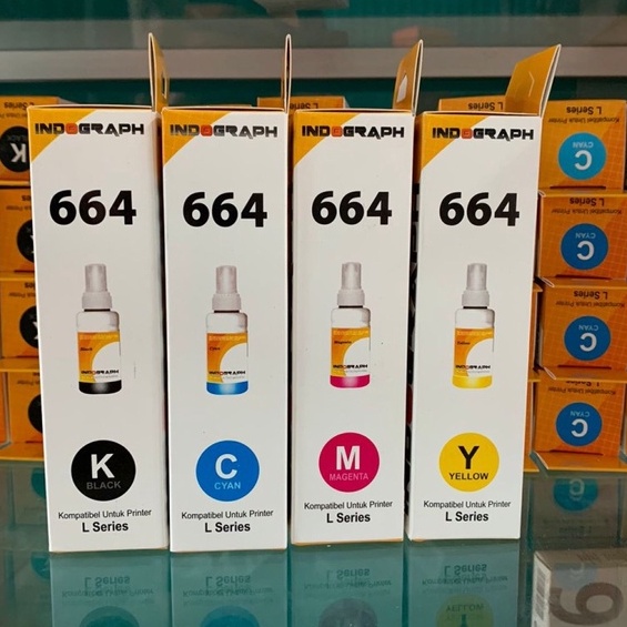 Tinta Dye Ink Universal Inxmo 664 001 003 - Hitam, All Size