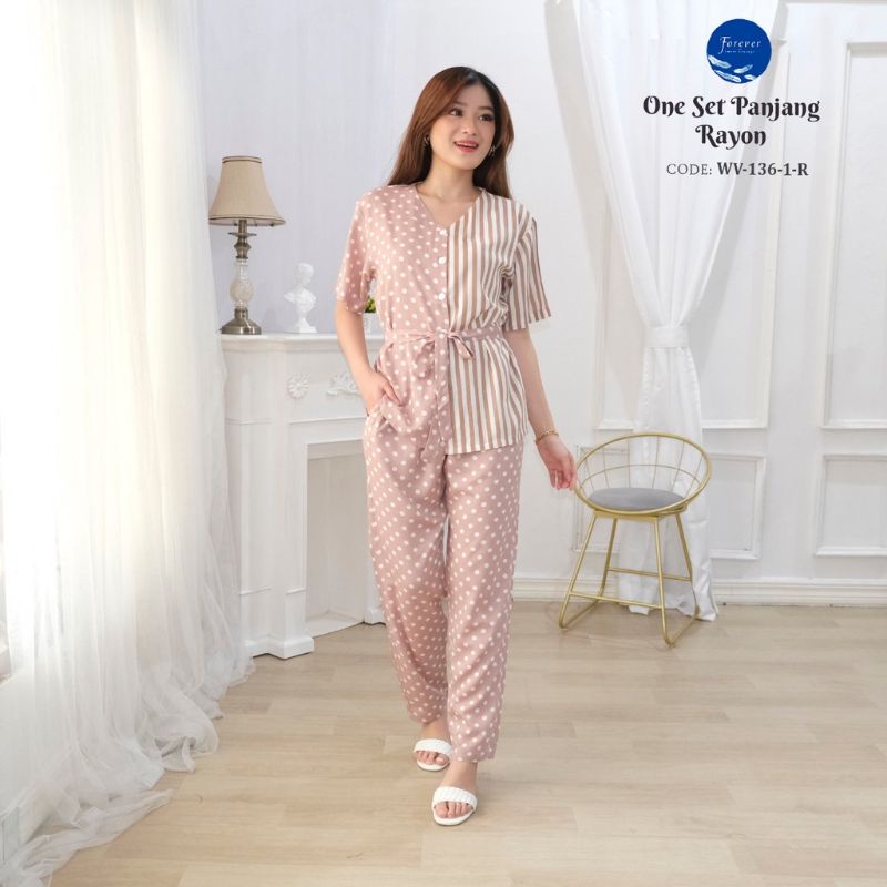 OneSet Setelan Wanita FOREVER SWEET ORIGINAL WV-136-1-R /Pakaian /baju wanita