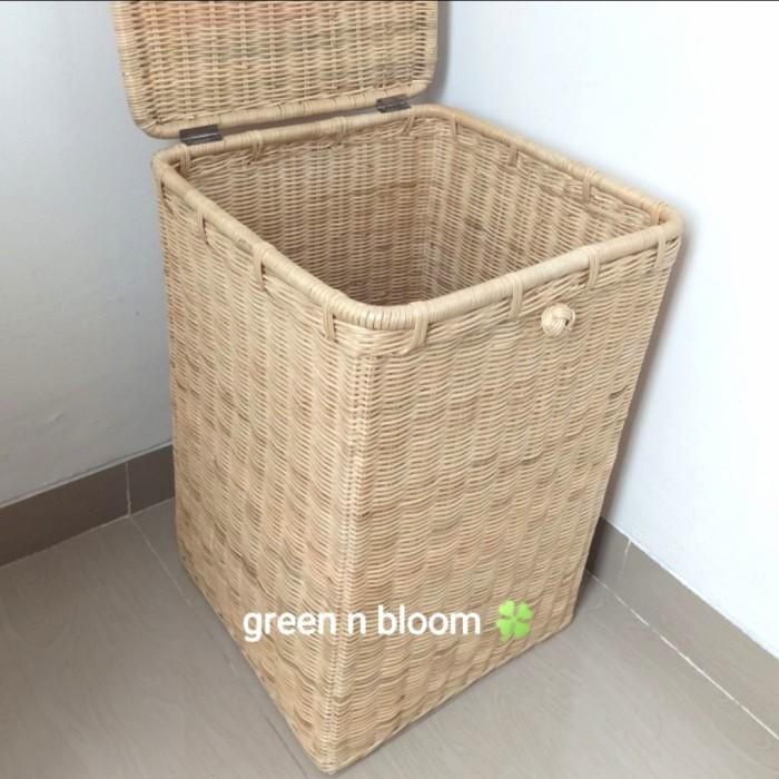 keranjang rotan laundry persegi besar