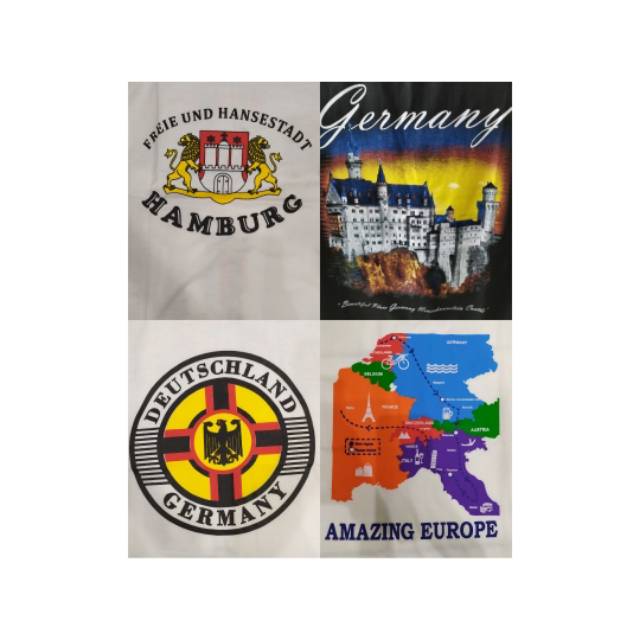 Kaos jerman souvenir jerman Tshirt Germany  kaos wisata negara jerman eropa hamburg
