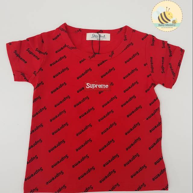 Kaos bayi supremee merah